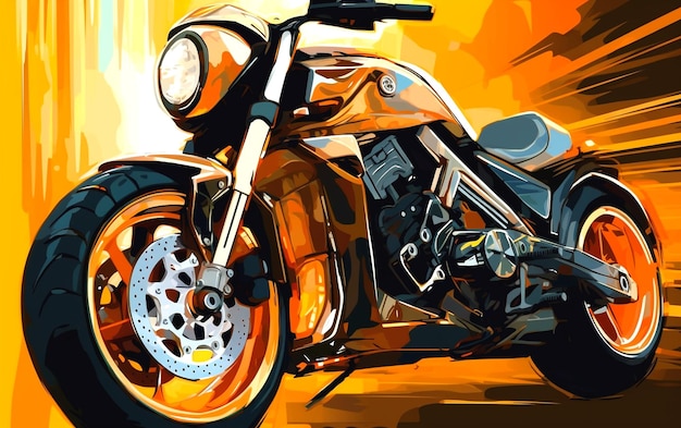 la moto est avec un noir et orange