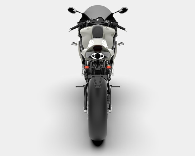 Moto isolée sur fond illustration de rendu 3d