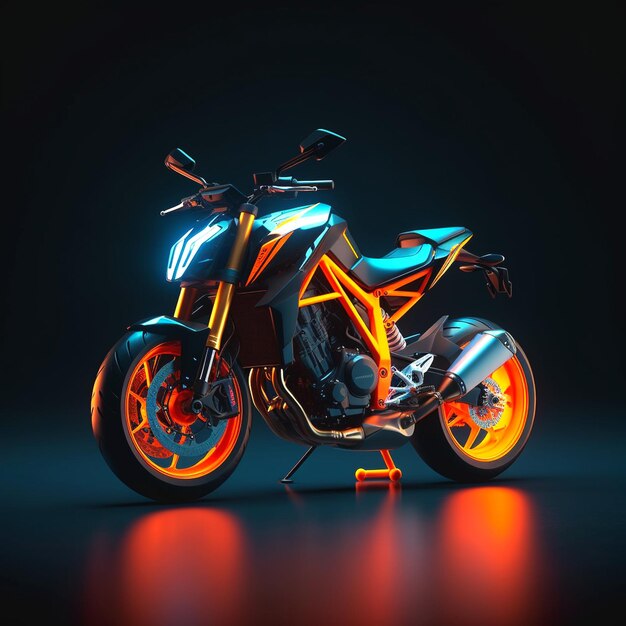 moto jaune et orange