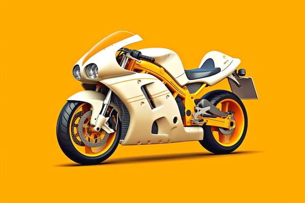 moto jaune et orange