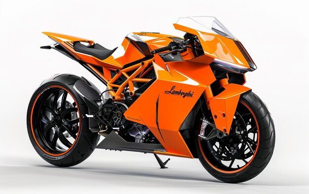 une moto orange avec le mot casio sur le côté