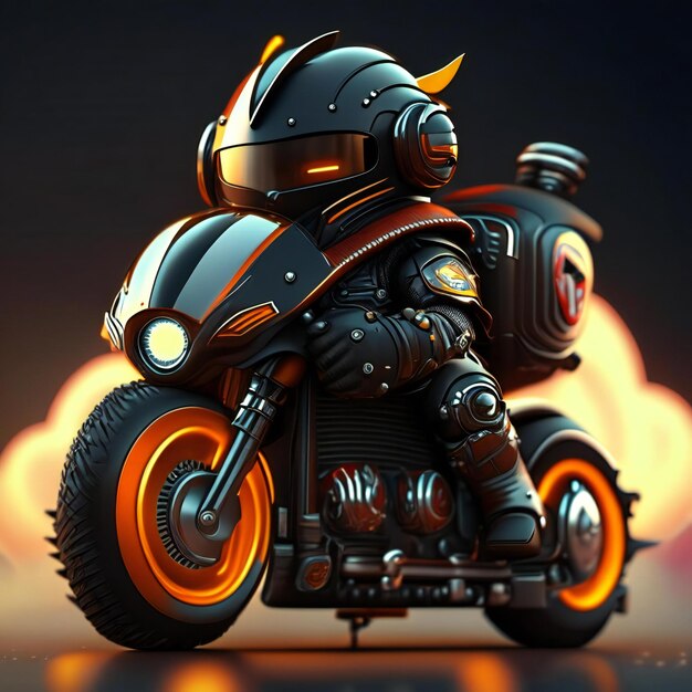 une moto avec une peinture orange et noire et le mot « go - go » sur le devant.