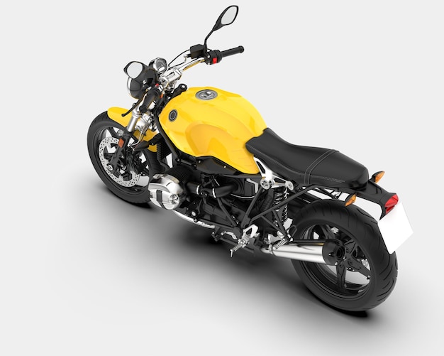 Moto rapide isolée sur fond illustration de rendu 3d