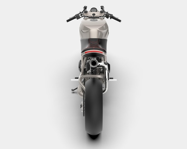 Moto rapide isolée sur fond illustration de rendu 3d