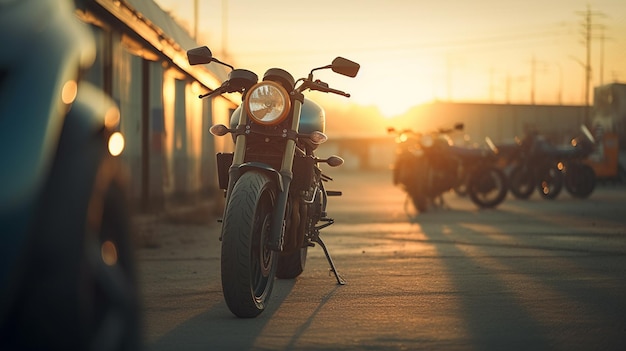 Motos sur la route Generative Ai