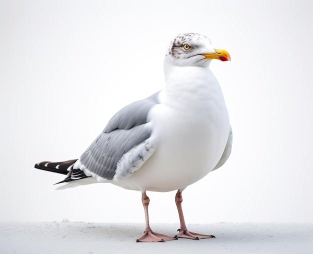 La mouette isolée en arrière-plan