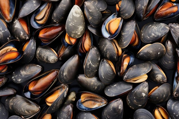 Moules comme fond et texture