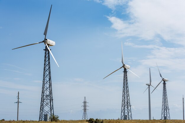 Moulin sauvage dans le champ. Puissance et énergie