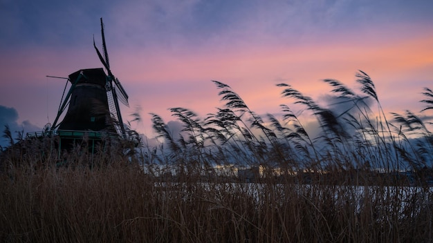 Moulin à vent aux Pays-Bas