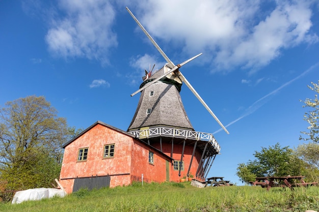 Moulin à vent néerlandais dans le domaine