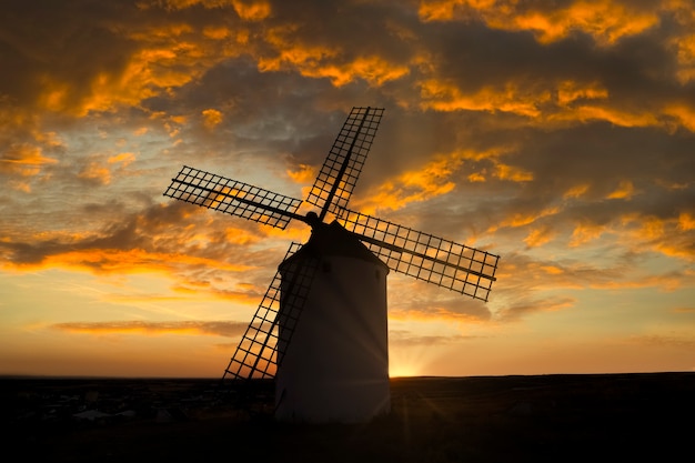 Photo moulins à vent à la mancha espagne