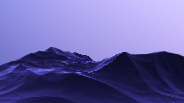 Mountain purple futuristicAbstract relief de montagne en couleur pourpre blur3d render