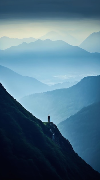 Mountain Top View Un chemin vers l'avenir