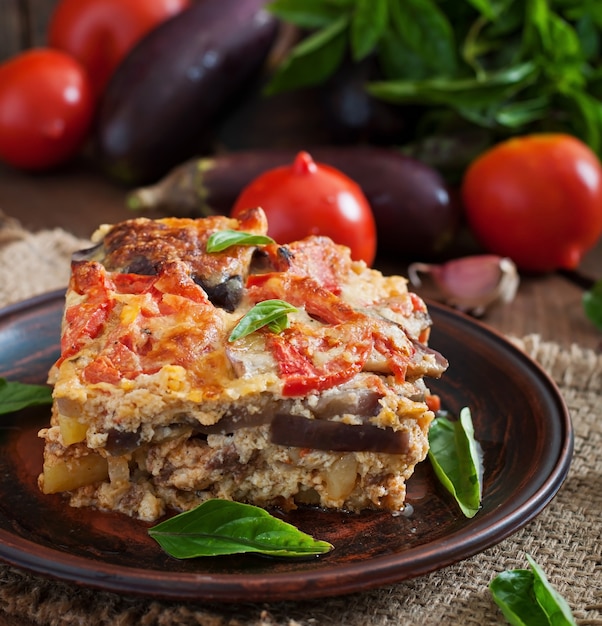 Moussaka - un plat grec traditionnel