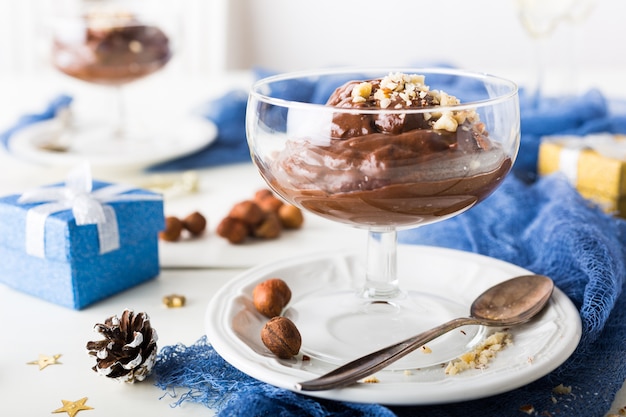 Mousse au chocolat au pudding à l'avocat