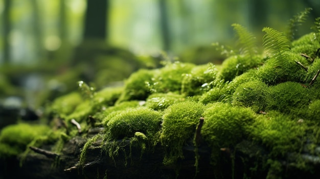 La mousse sur le sol de la forêt