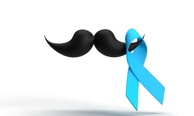 Photo moustache barbe rion arc bleu noir brun couleur foncée symbole décoration homme homme messieurs cancer mov