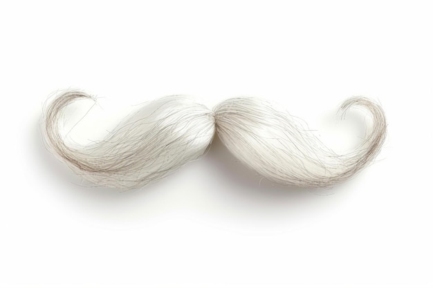 La moustache blanche isolée sur un fond blanc