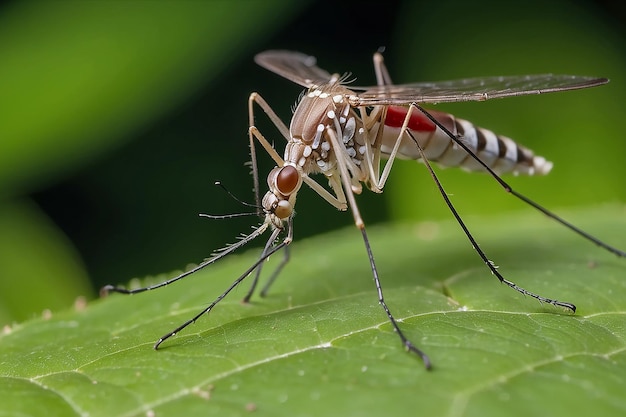 Un moustique de près dans la nature