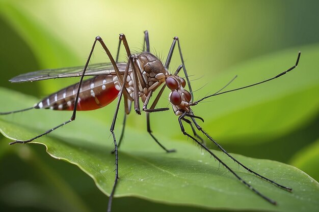 Un moustique de près dans la nature