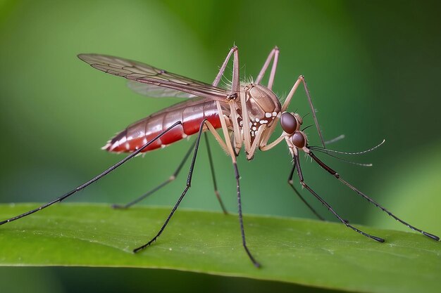 Un moustique de près dans la nature