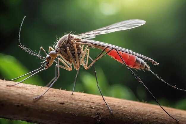 Un moustique de près dans la nature