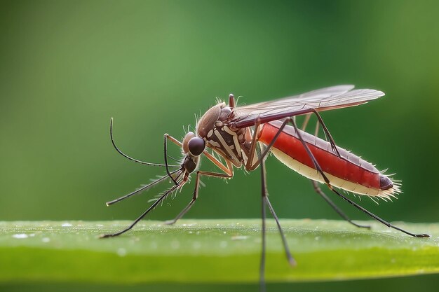 Un moustique de près dans la nature