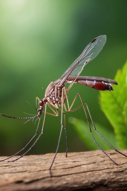 Un moustique de près dans la nature