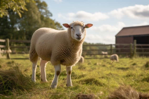 Un mouton dans une ferme