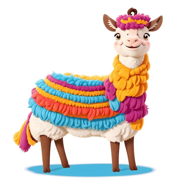 Photo un mouton de dessin animé avec une tenue colorée dessus