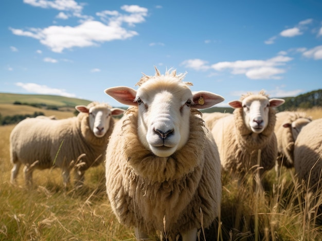 Des moutons dans un pâturage