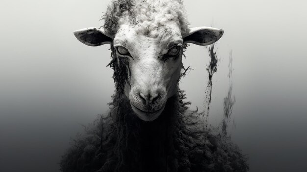 Les moutons noircis Une image biblique dramatique dans le style d'Olivier Valsecchi