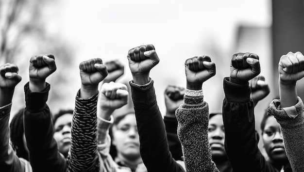 Le mouvement d'activistes Black Lives Matter proteste contre le racisme et lutte pour l'égalité