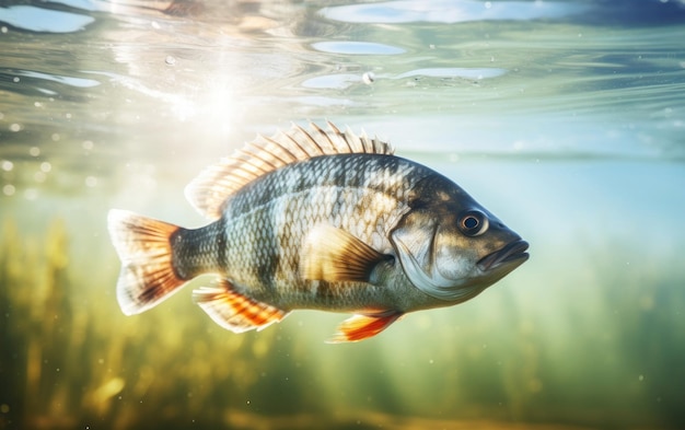 Le mouvement gracieux d'un grand poisson