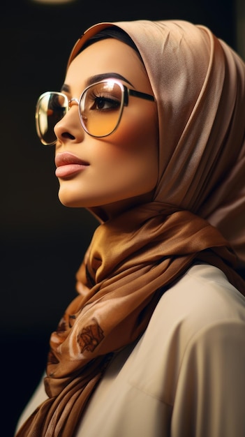 moyen-orient, femme portant lunettes