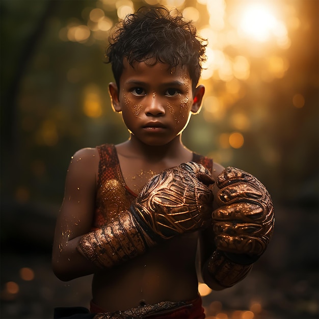 Les Muay Thai ont une lueur dorée.