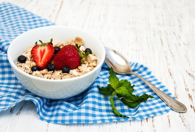 Muesli aux fraises