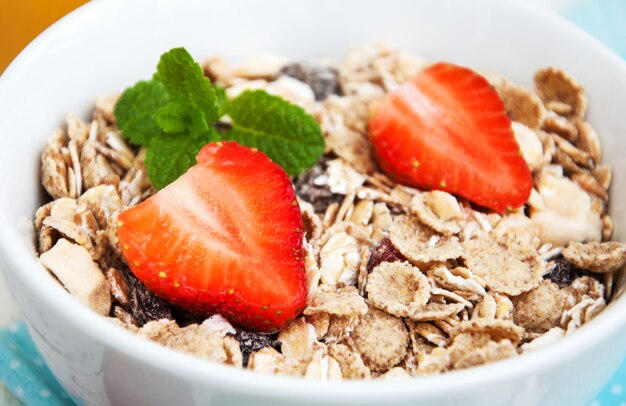 Muesli aux fraises