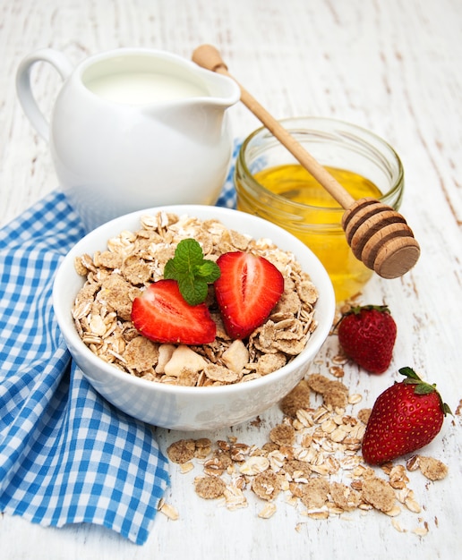 Muesli aux fraises