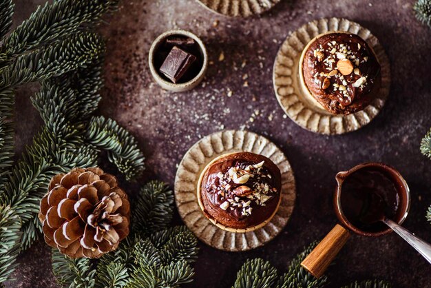 muffin au chocolat et noix