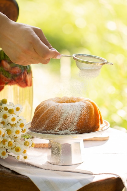 Muffin au sucre glace