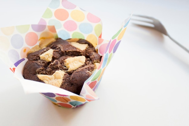 Muffin aux pépites de chocolat fabriqué dans une pâtisserie allemande.