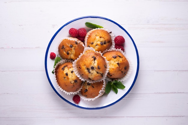 Muffin aux pépites de chocolat fabriqué dans une pâtisserie allemande.