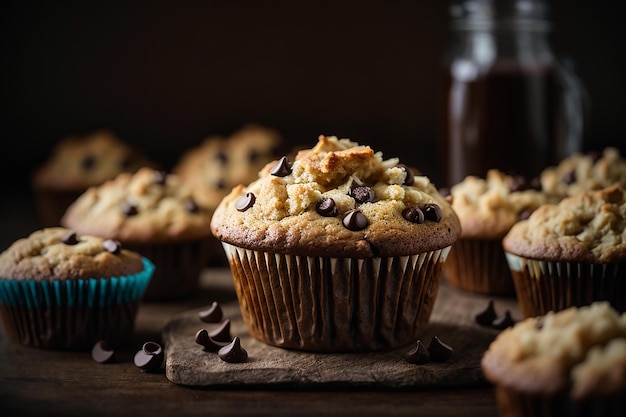 Muffin aux pépites de chocolat