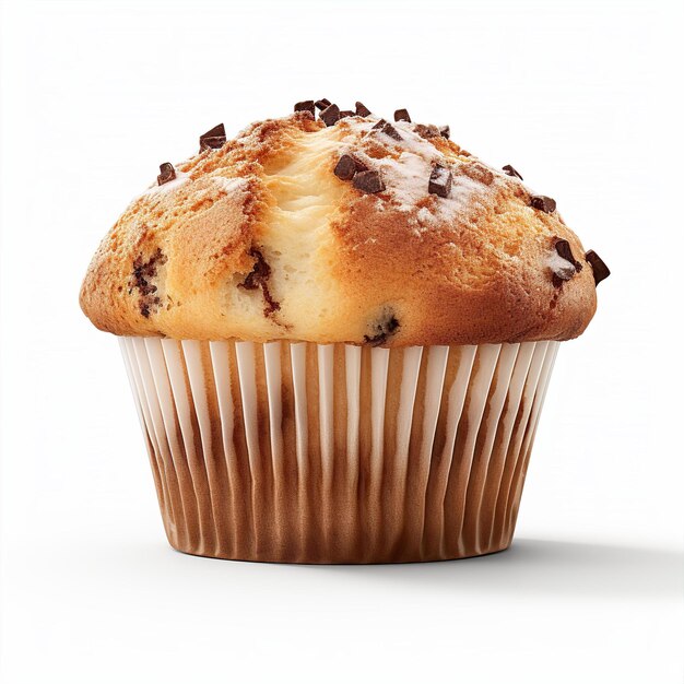 Photo muffin sur fond blanc généré par l'ia