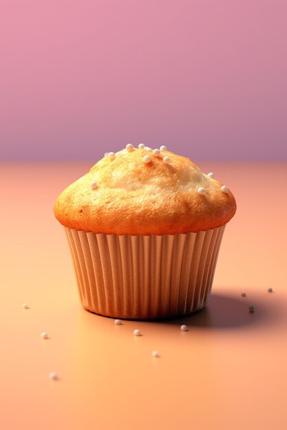 un muffin à la vanille