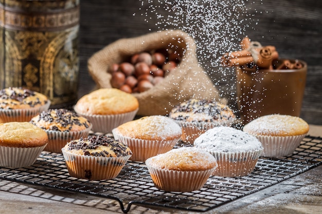 muffins au chocolat et au sucre