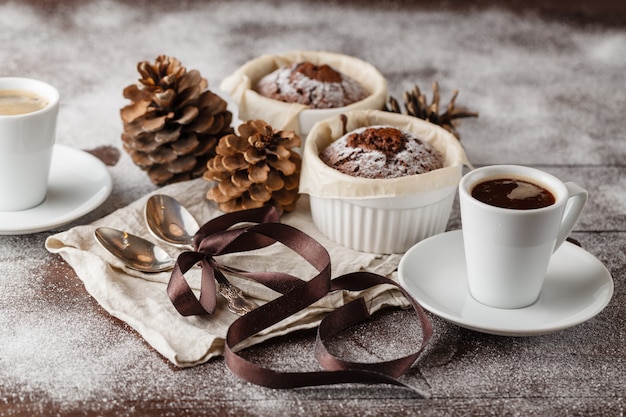 Muffins au chocolat de Noël