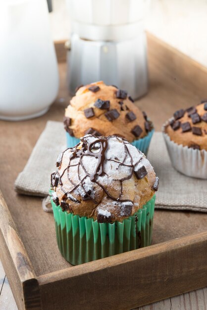 muffins au chocolat