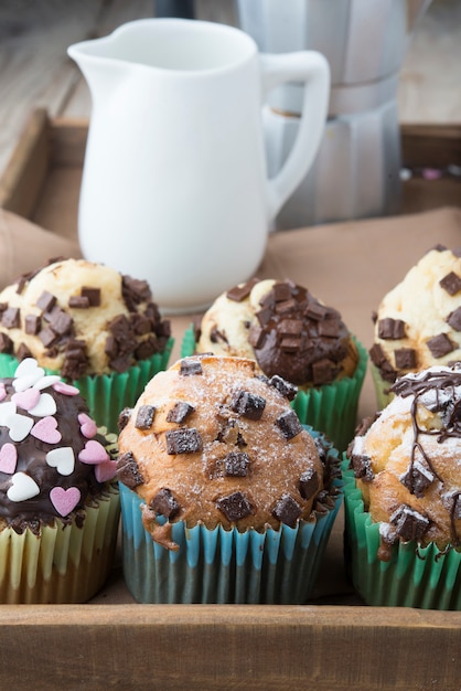 muffins au chocolat